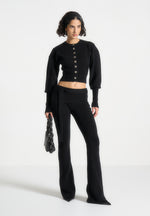 knitted-cinch-waist-cardigan-black