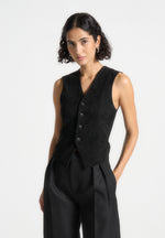 suede-cinch-waistcoat-black