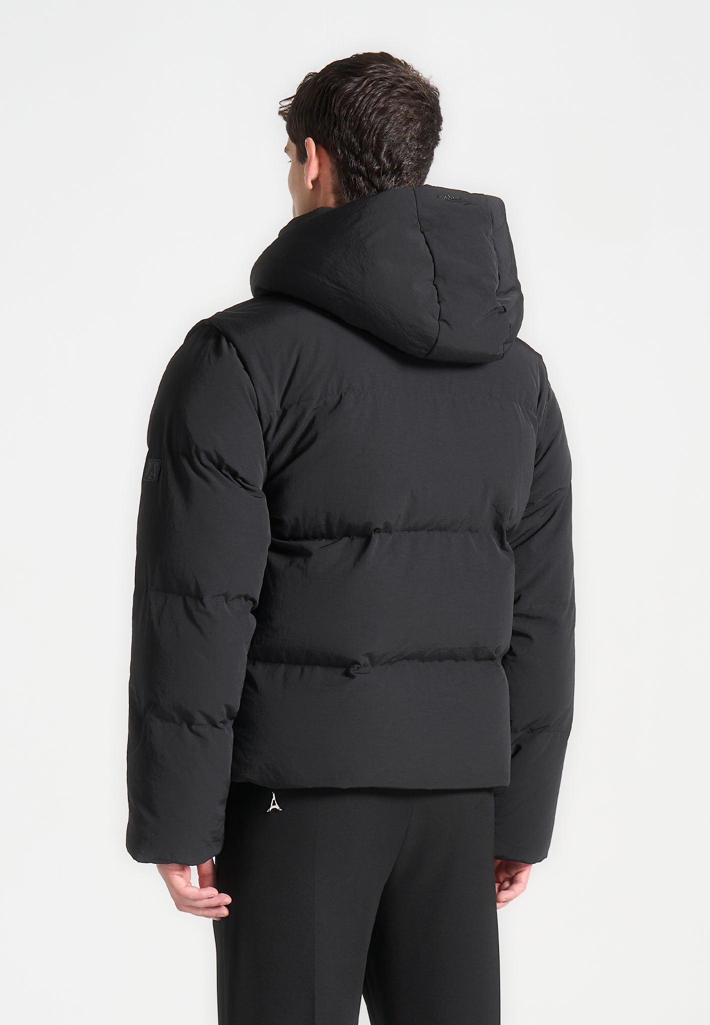 Puffer jacket removable hood deals