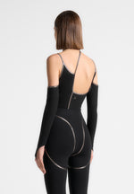 chrome-piped-contour-bodysuit-black