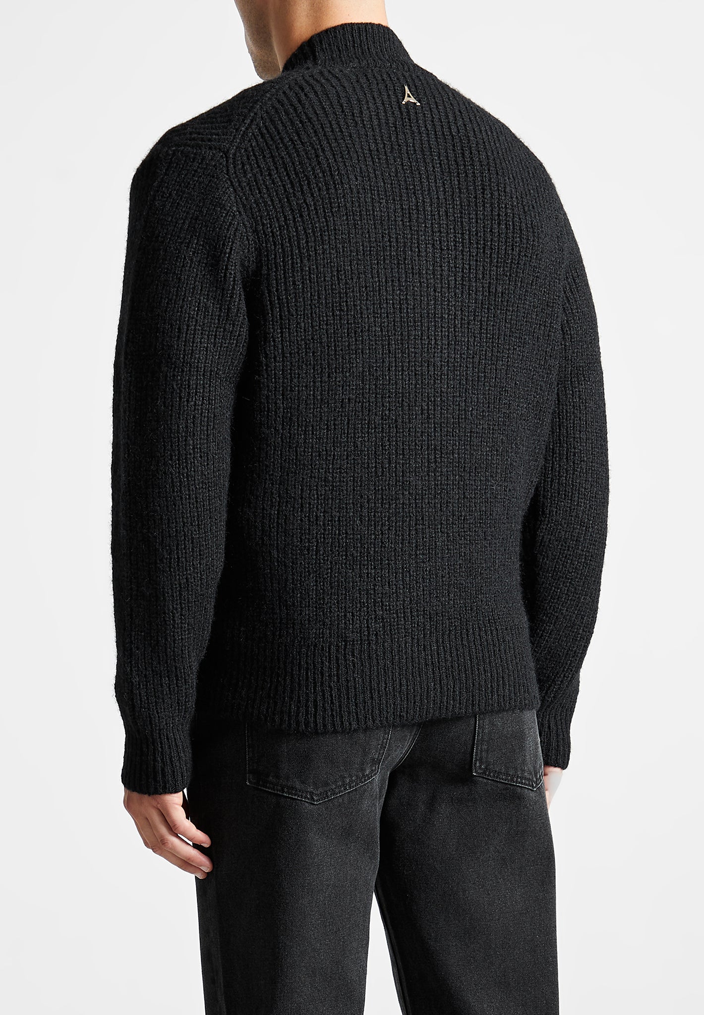 Double-breasted Knit cardigan / Black