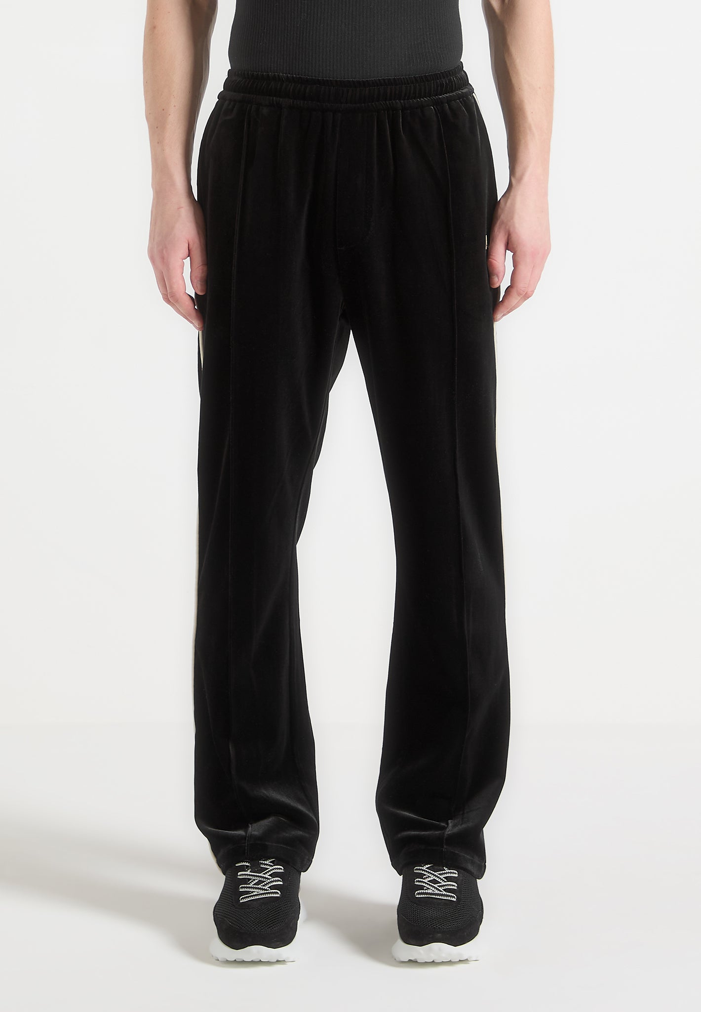 Eiffel Velour Track Pants - Black