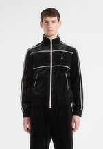 Eiffel Velour Track Jacket - Black