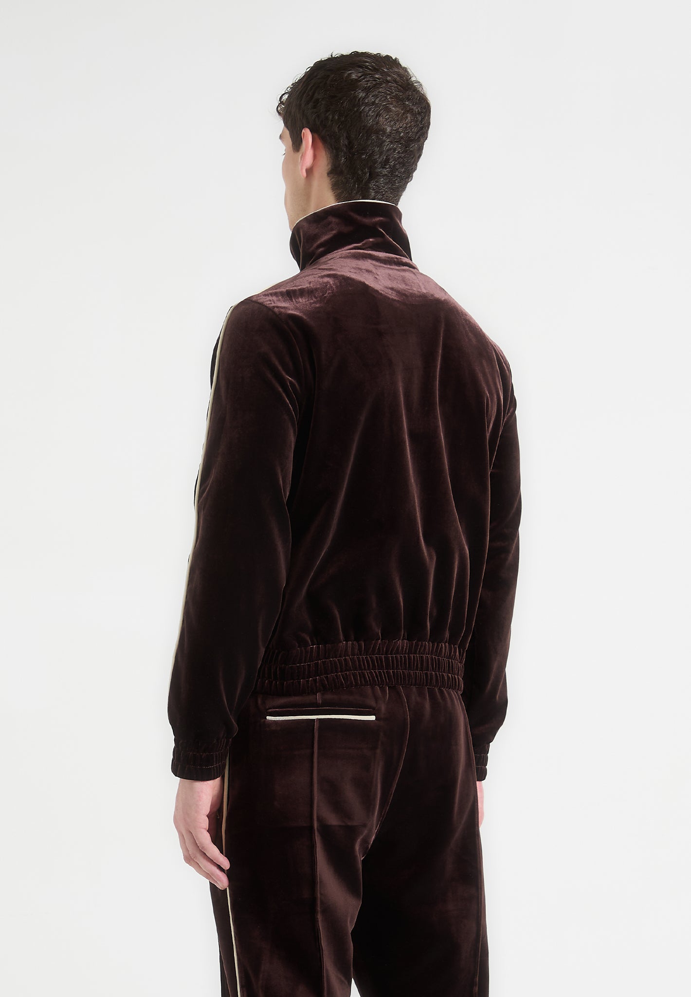 Eiffel Velour Track Jacket - Brown