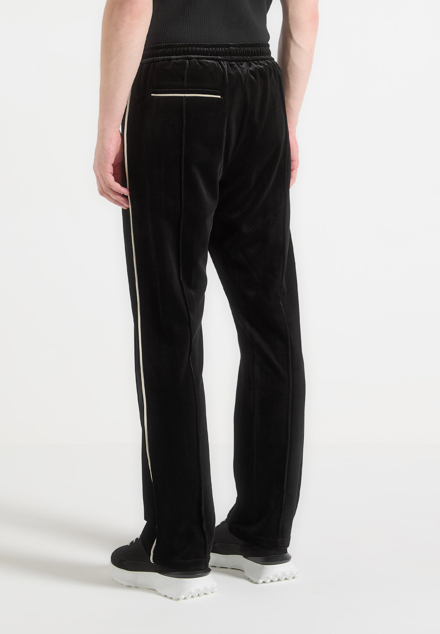 Eiffel Velour Track Pants - Black