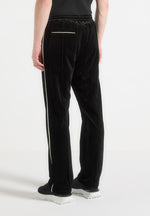 Eiffel Velour Track Pants - Black