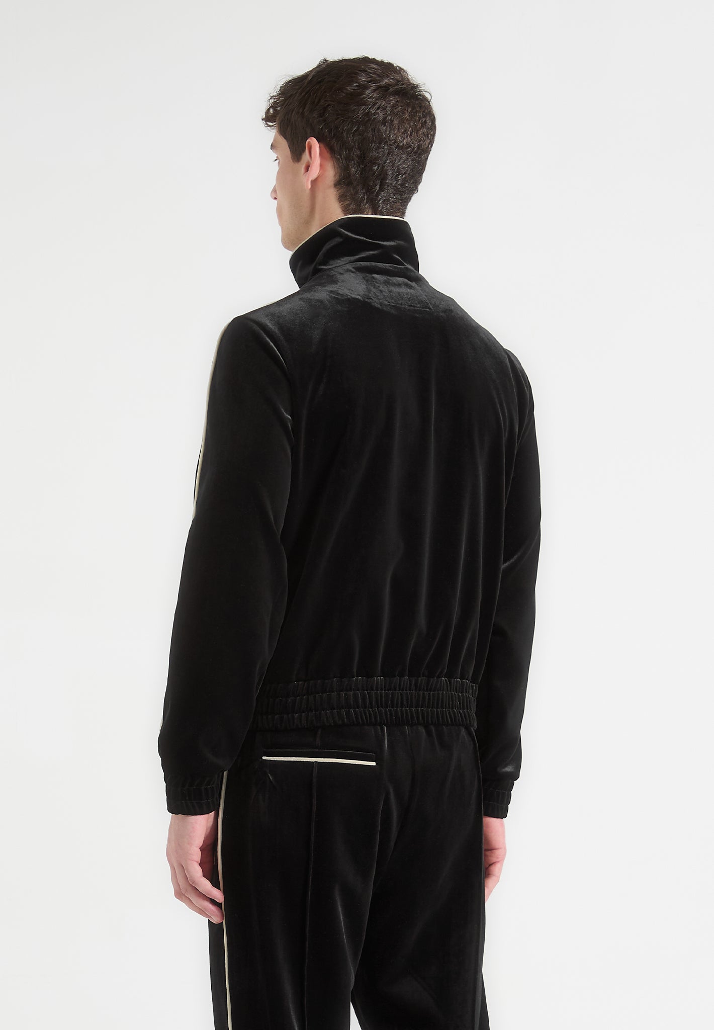 Eiffel Velour Track Jacket - Black