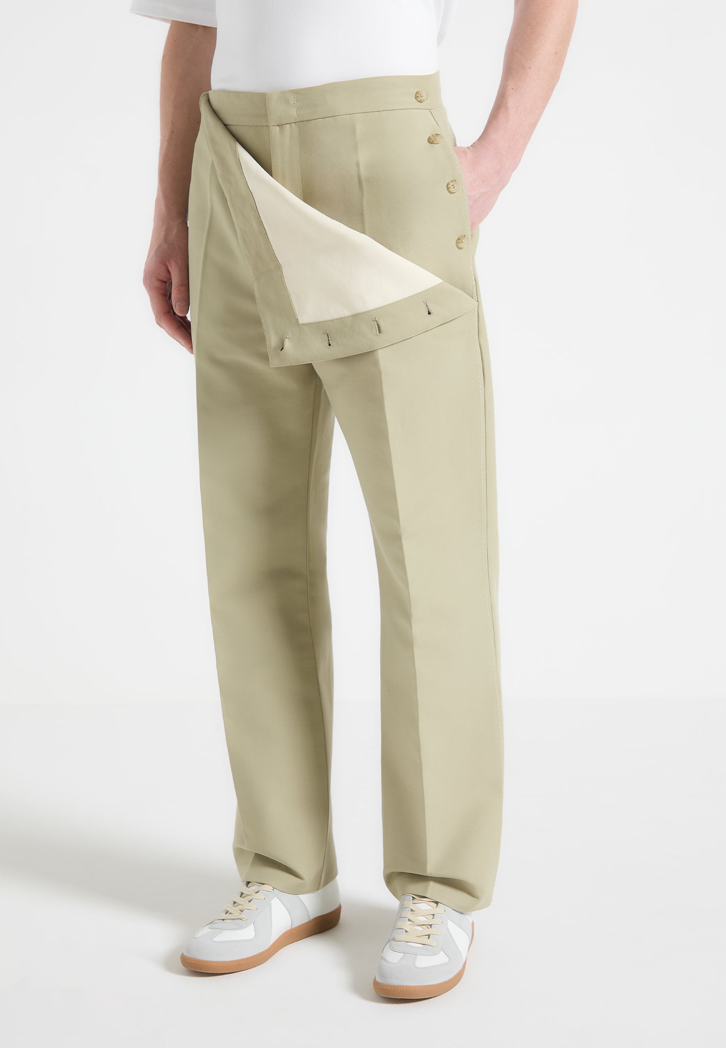 Foldover Trousers - Sage