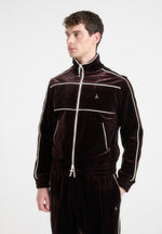 Eiffel Velour Track Jacket - Brown