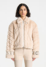 oversized-ribbed-plush-jacket-with-lapel-beige