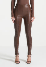 vegan-leather-gloss-ribbed-leggings-brown