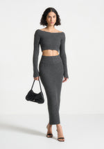 angled-waist-knit-maxi-skirt-grey-marl