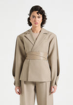 twist-sleeve-tailored-blazer-with-belt-taupe