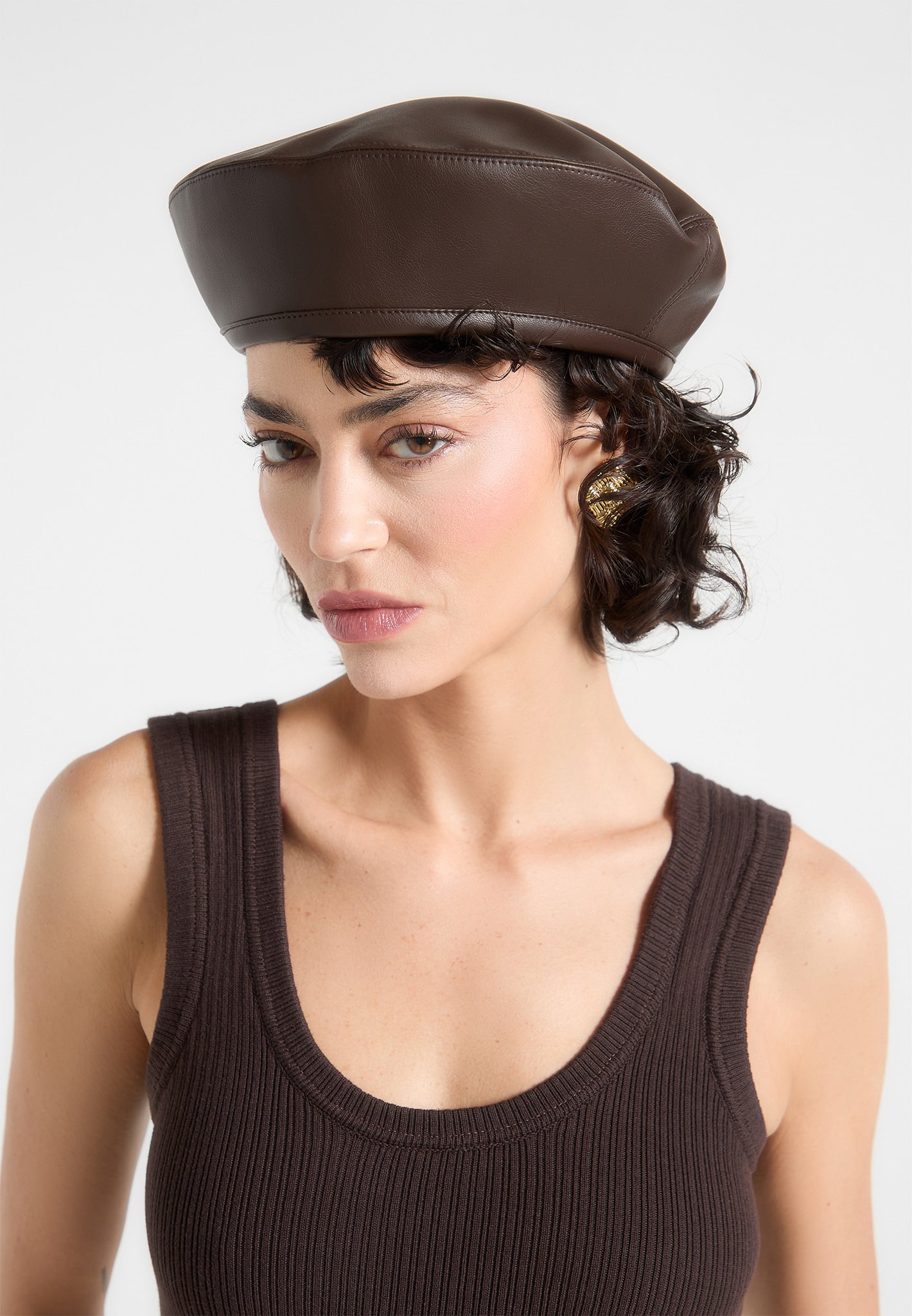 leather-beret-brown