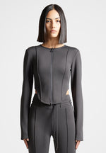 neoprene-corset-jacket-charcoal-grey