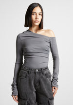 neoprene-gathered-bodysuit-grey