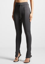 neoprene-tie-detail-leggings-charcoal-grey