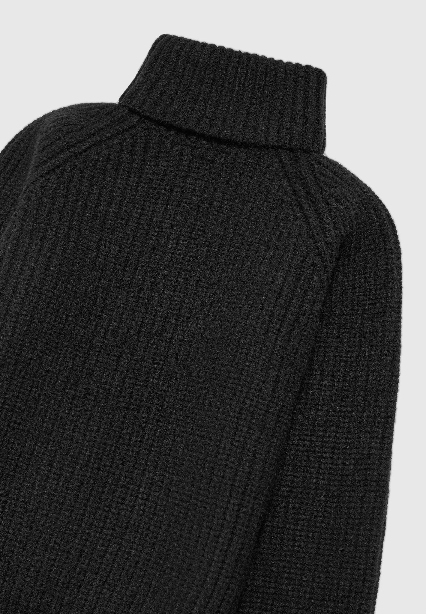 Black chunky knit roll neck outlet jumper