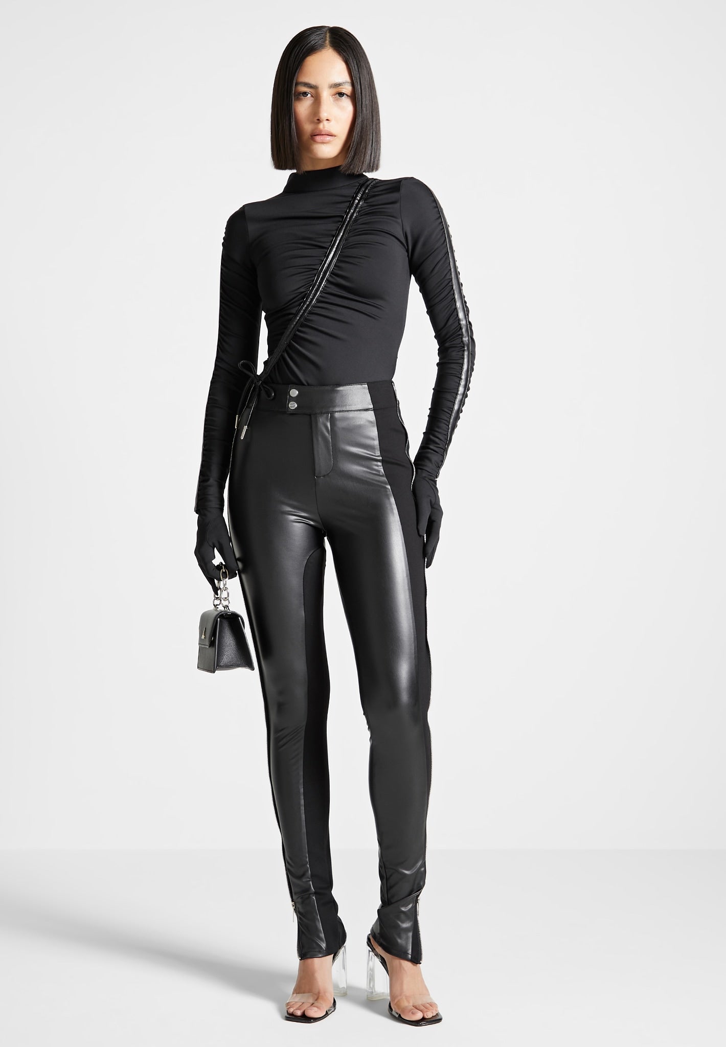 West Broadway Seek Black Leggings Ladies Leather Pants Made By West14th.  Made From 100% Genuine Soft Lamb Leather. For all seasons, Quality To Last  A Lifetime. – West 14th