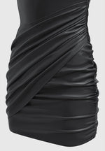 vegan-leather-gathered-dress-black