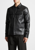 vegan-leather-shirt-jacket-black