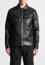 vegan-leather-shirt-jacket-black