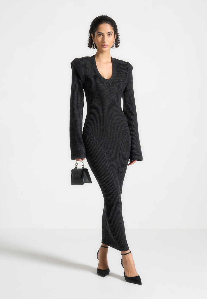 wide-shoulder-knitted-midaxi-dress-black-1