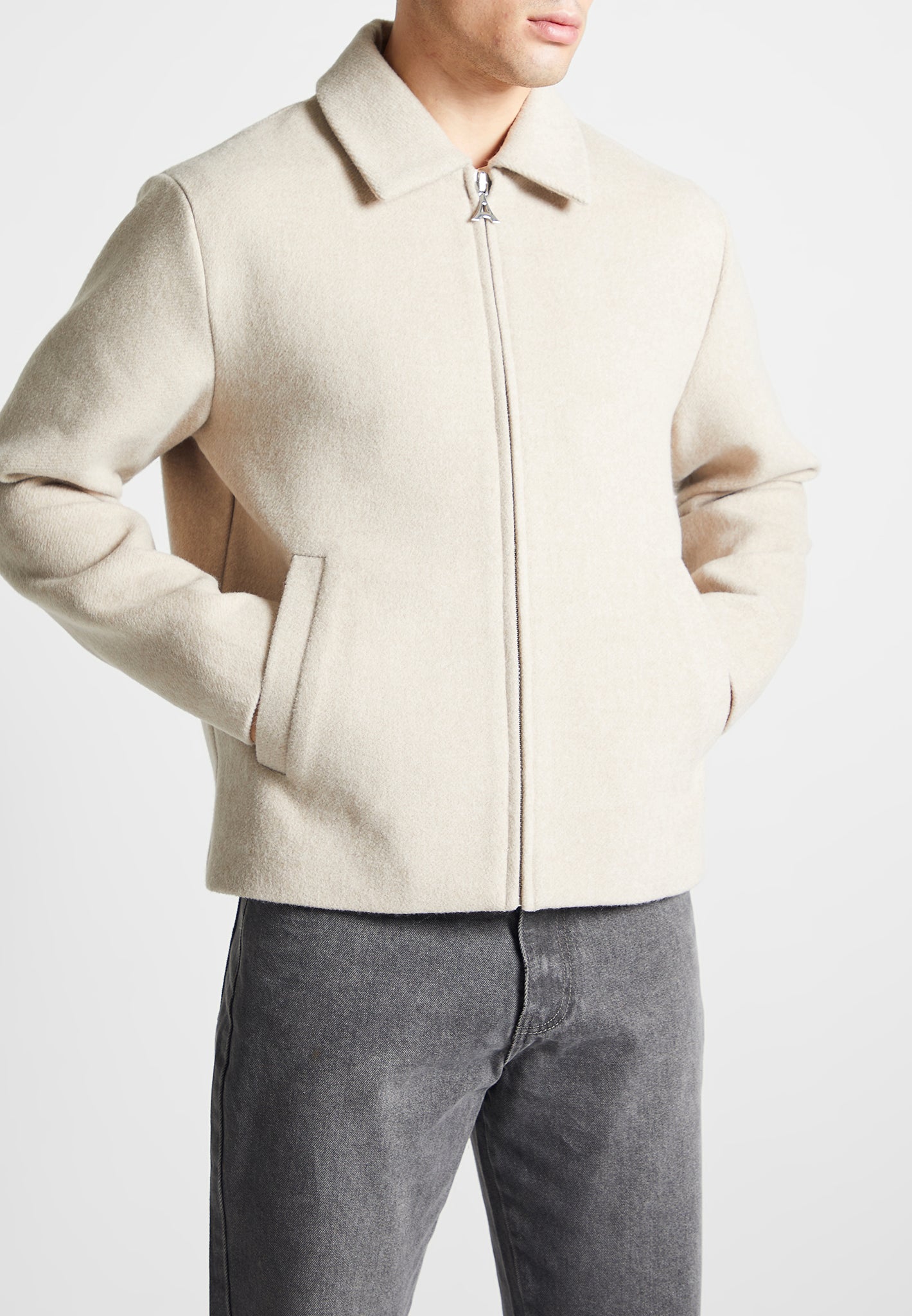 Wool blend hot sale boxy coat