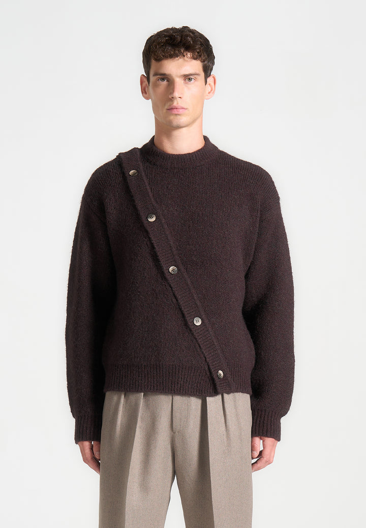 asymmetric-brushed-wool-knit-jumper-brown