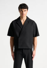 boxy-twill-double-breasted-shirt-black