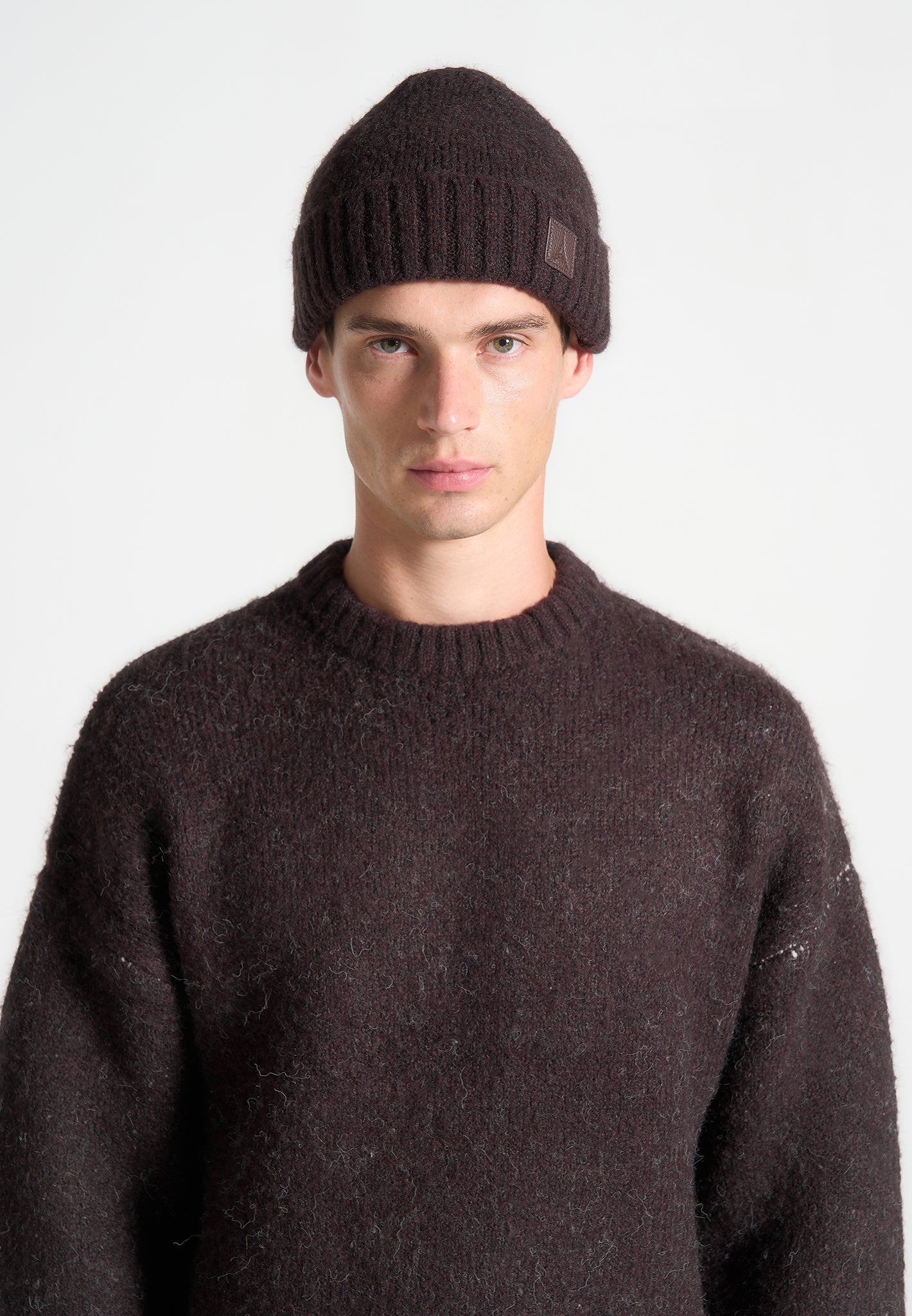 brushed-wool-knit-beanie-brown