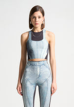 denim-print-racer-crop-top-blue-black