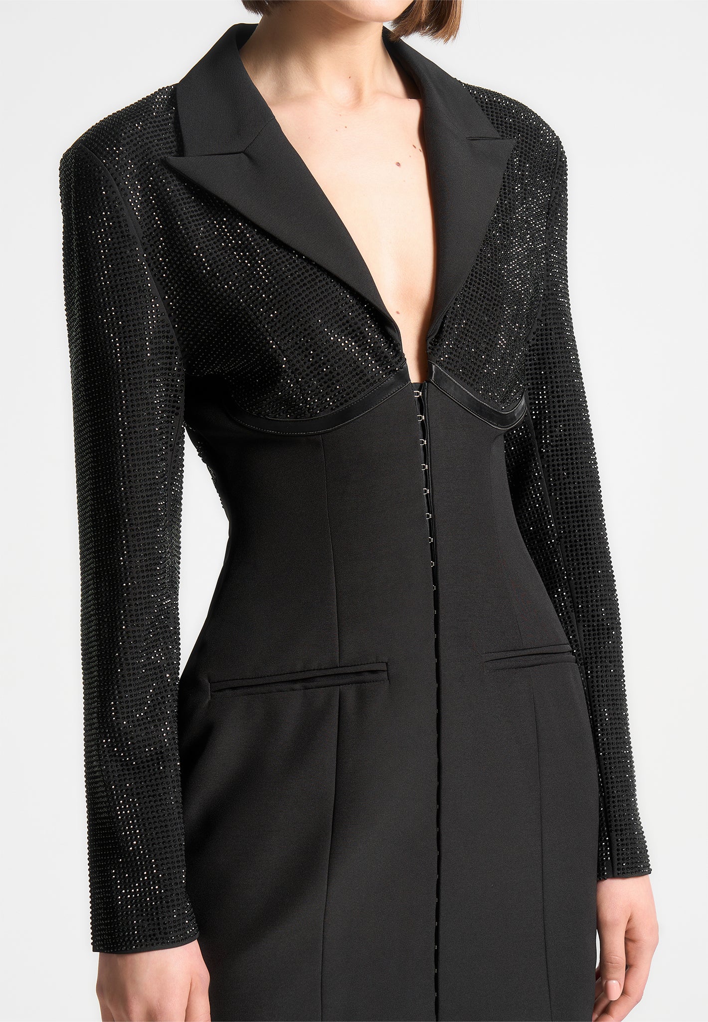 embellished-corset-blazer-dress-black