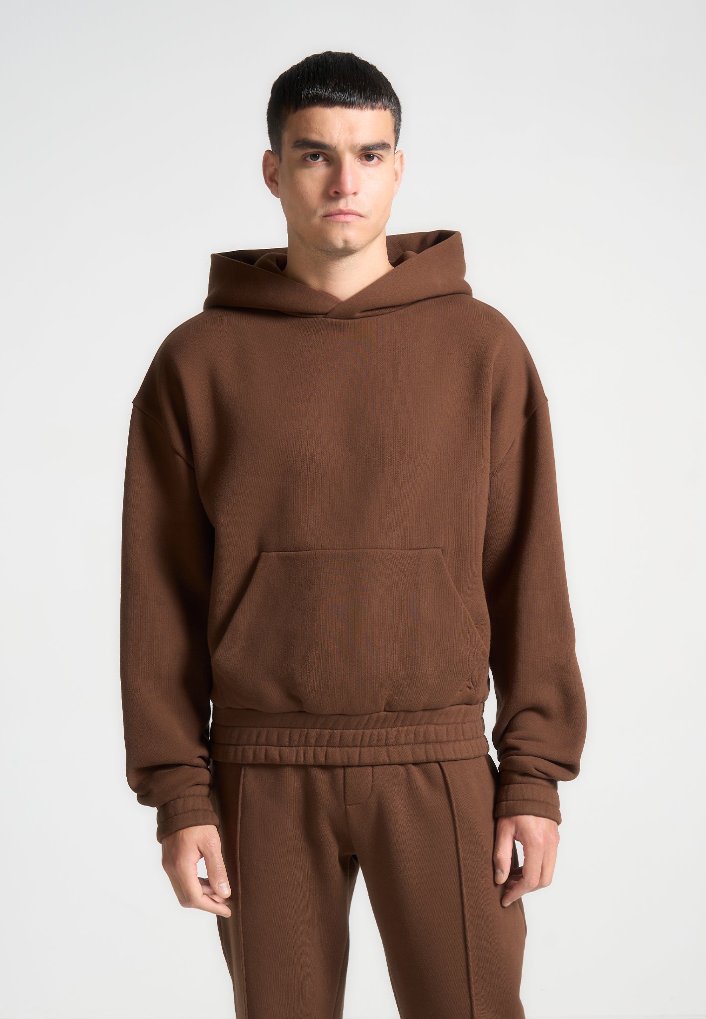 Eternel Cropped Hoodie Brown