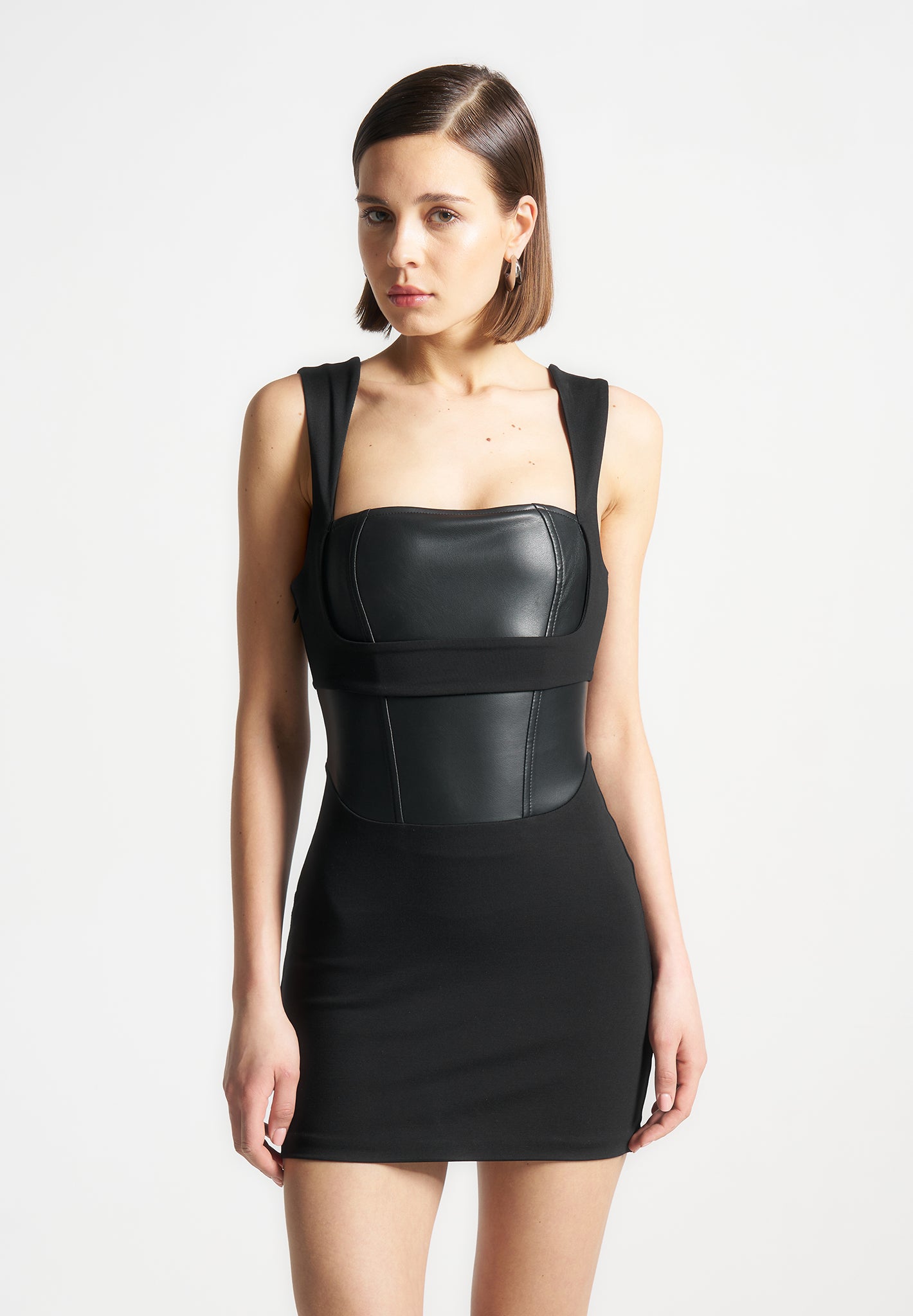 layered-corset-mini-dress-black