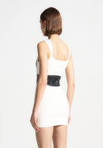 layered-corset-mini-dress-white-black