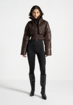 leather-and-nylon-layered-puffer-jacket-brown