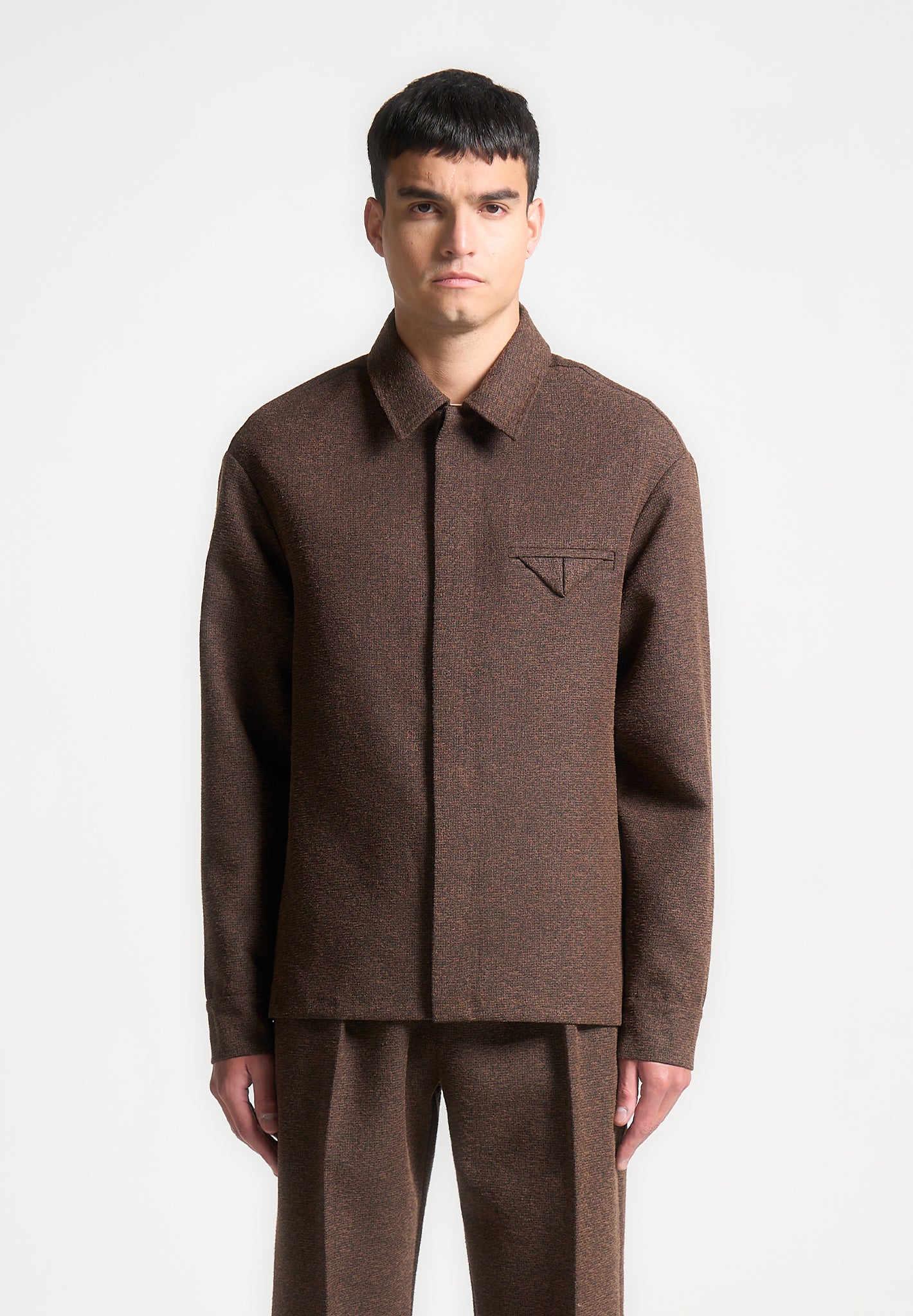 melange-tailored-shirt-with-triangle-pocket-brown