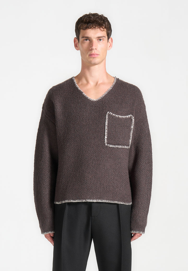 mohair-knit-whipstitch-v-neck-jumper-brown