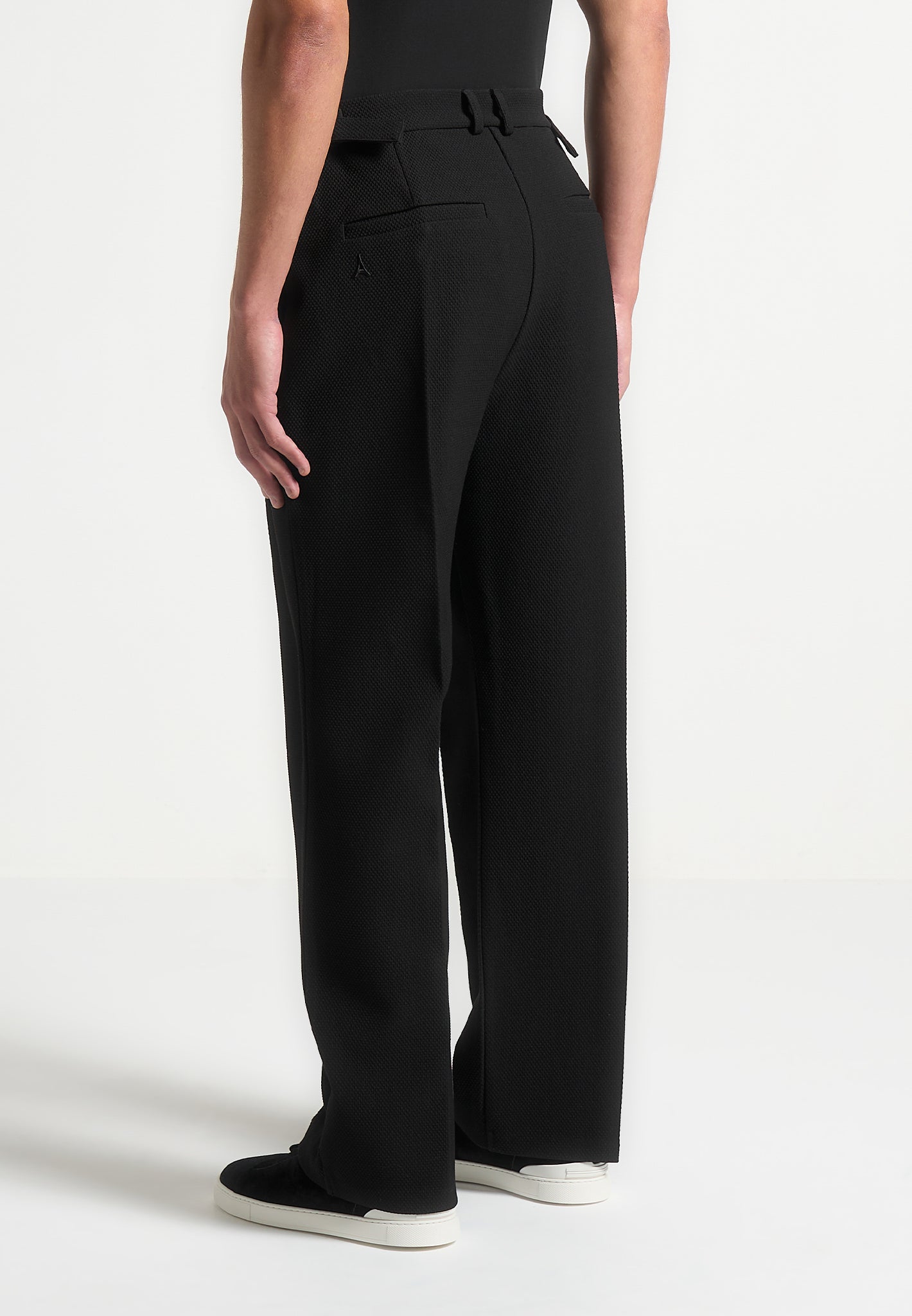 relaxed-fit-textured-twin-pleat-trousers-black