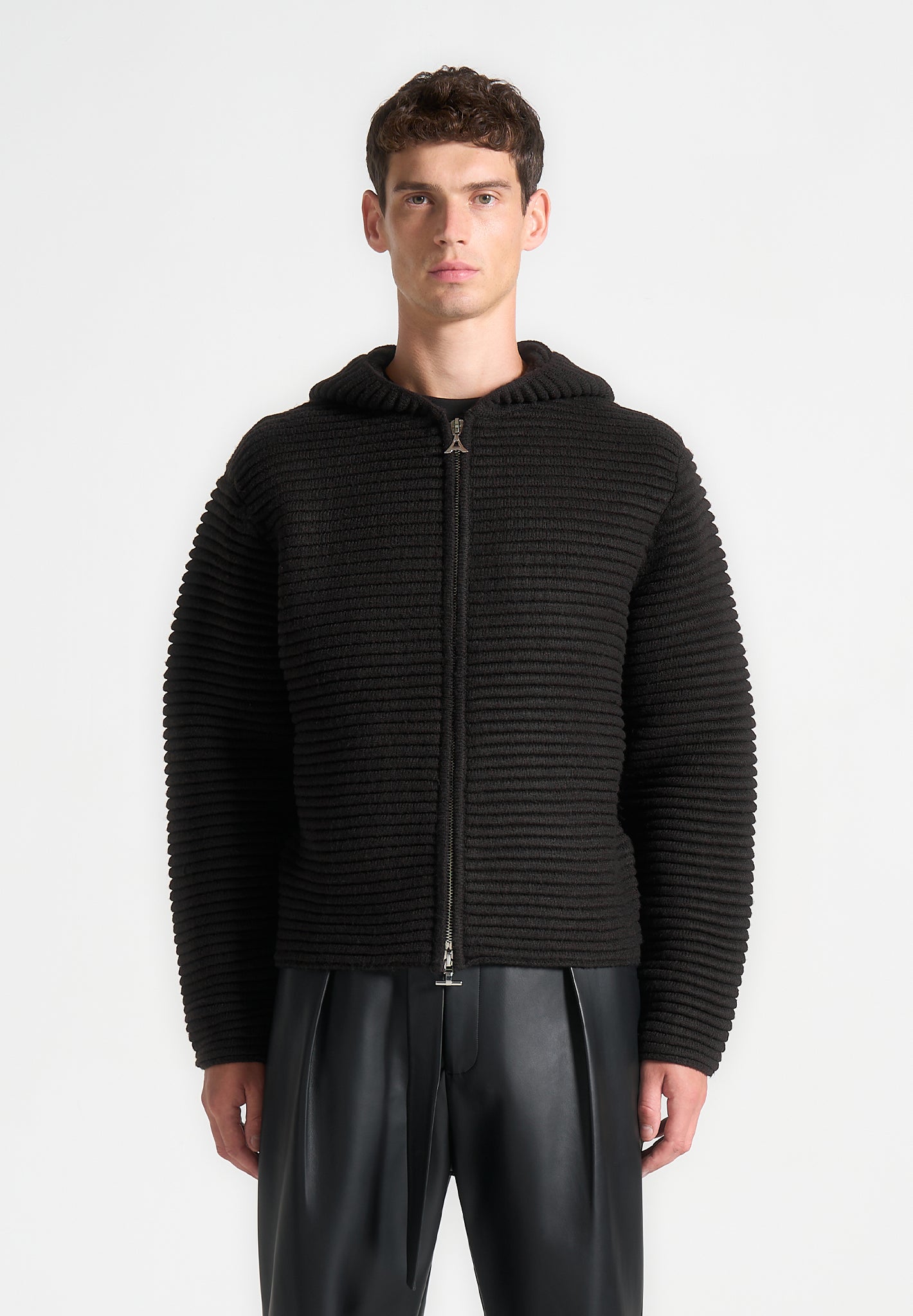 ribbed-knit-zip-up-hoodie-black