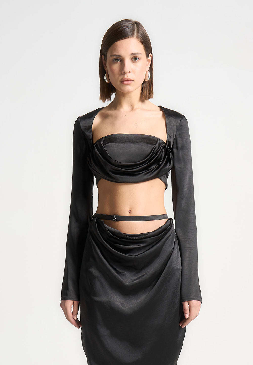 satin-drape-bandeau-bolero-top-black