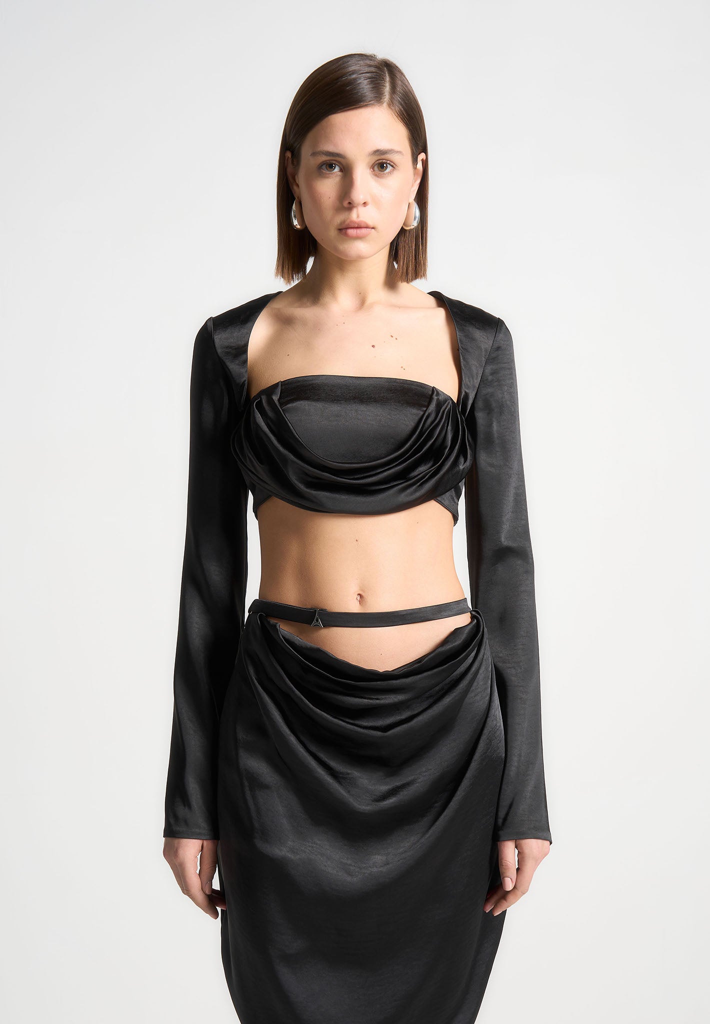 satin-drape-bandeau-bolero-top-black