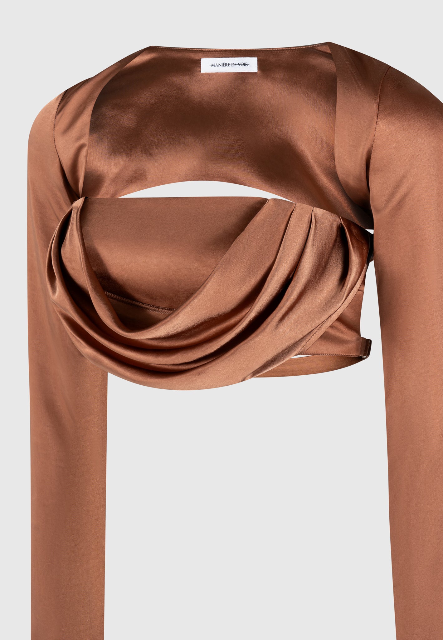 satin-drape-bandeau-bolero-top-bronze