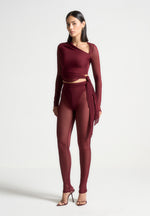 ribbed-sheer-top-with-tie-wine-red