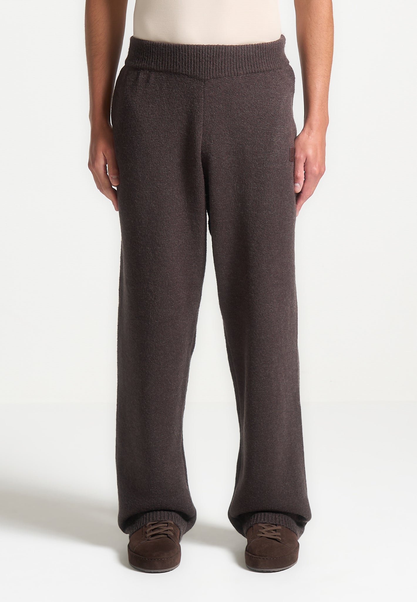 signature-knit-joggers-brown