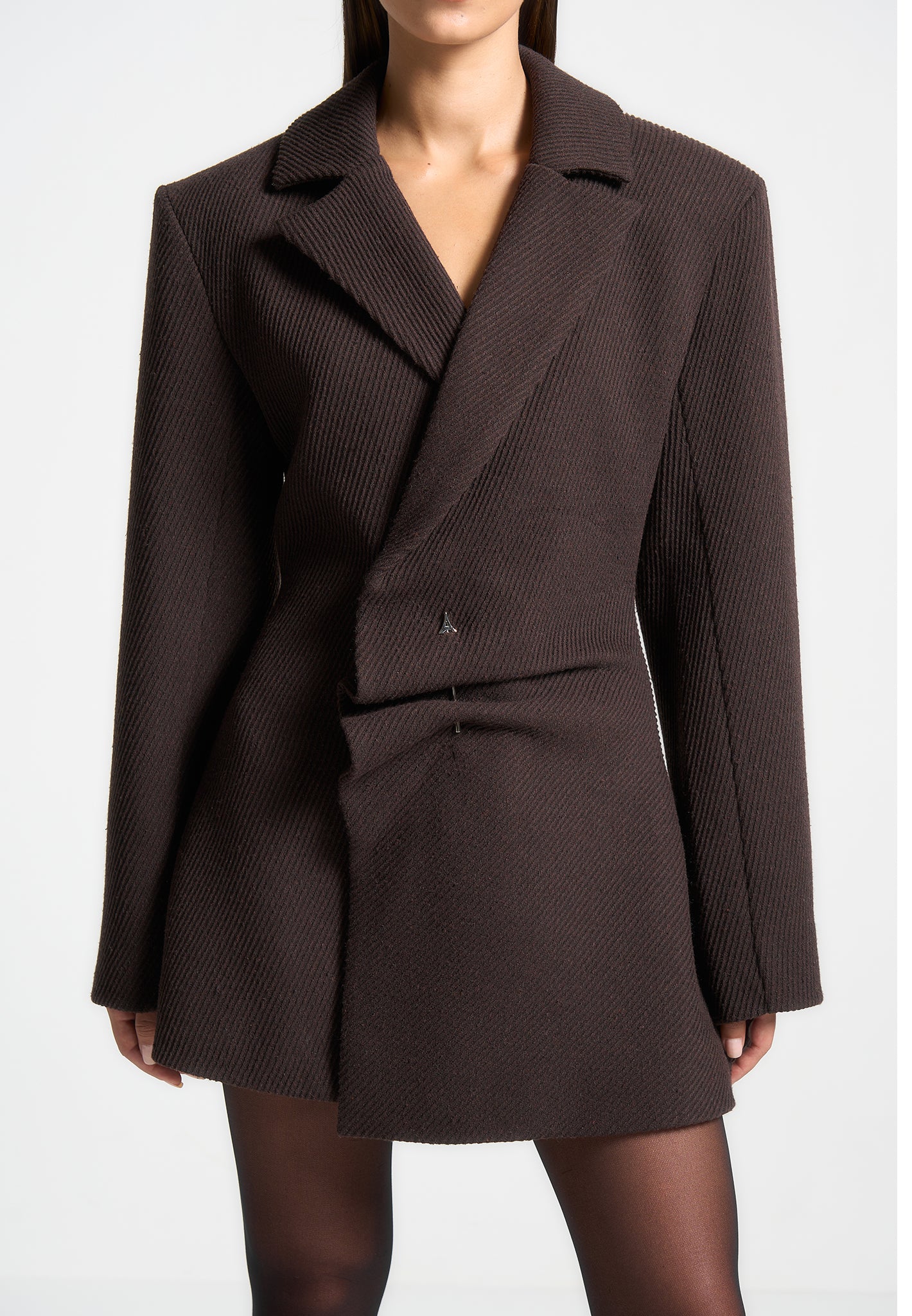 oversized-wool-asymmetric-blazer-dress-brown