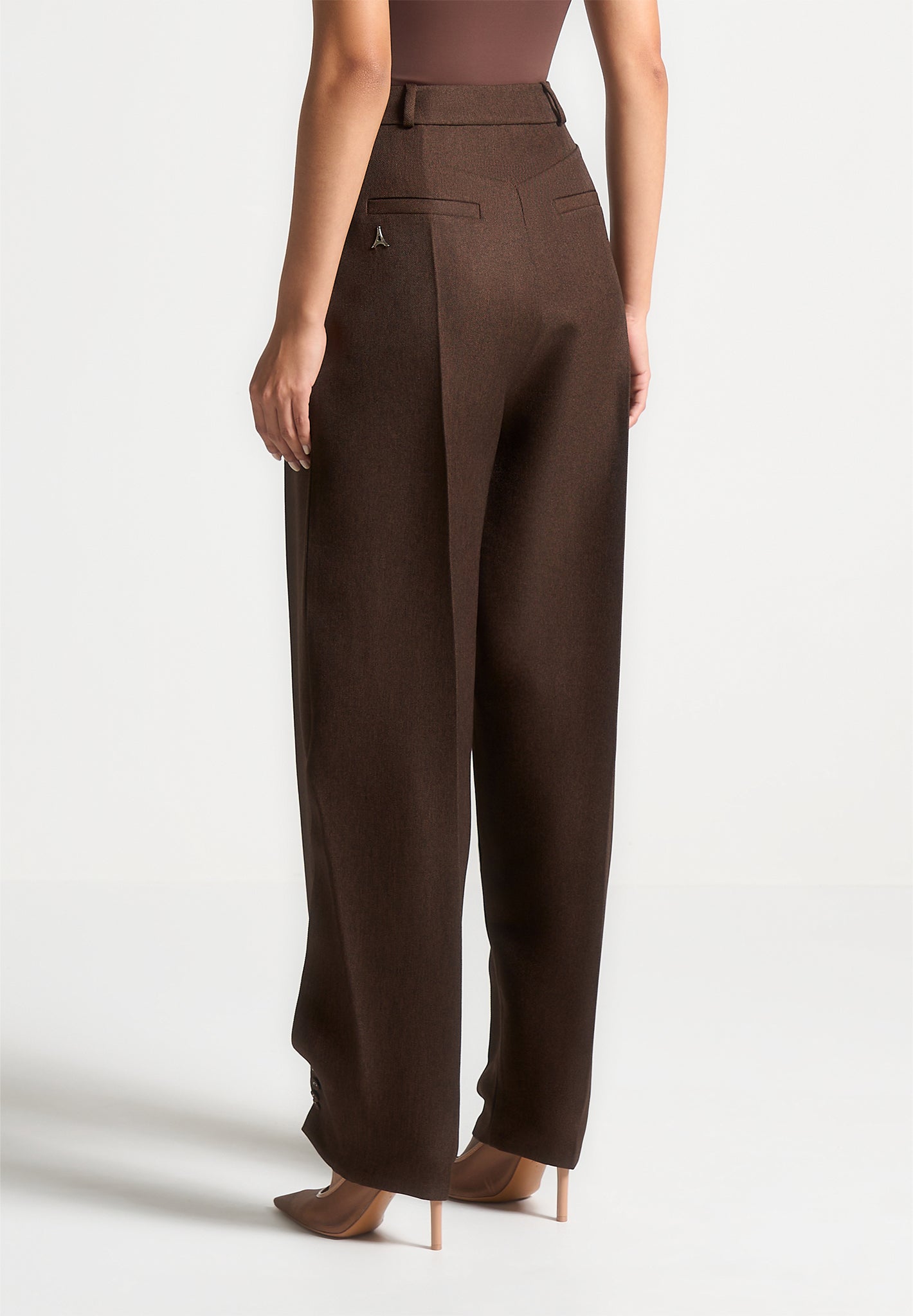 twist-leg-tailored-trousers-brown