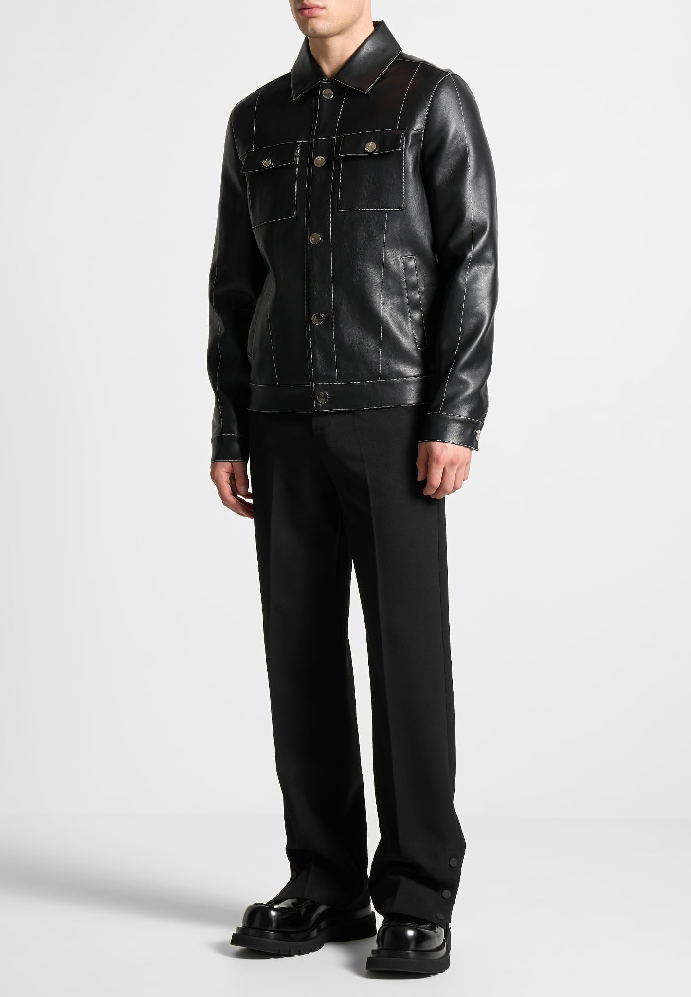 vegan-leather-contrast-stitch-jacket-black