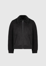 vegan-suede-shearling-knit-jacket-black